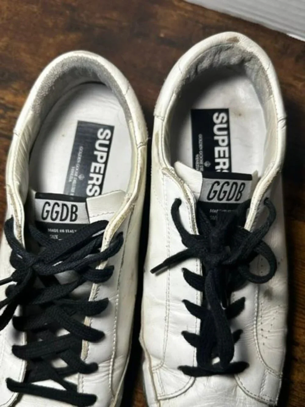 *Golden Goose SuperStar Glitter Sole Distressed/Lived In Leather 39 Italy
